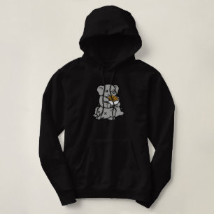 Pull À Capuche Éléphants de dessin animé mignons mangeant des cac