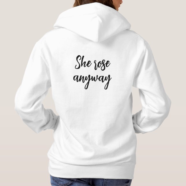 Pull À Capuche Elle rose quand même Inspiration citation Trauma (Dos)
