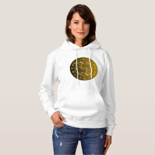 Pull À Capuche Emblème du Zodiaque Poissons   Symbole Céleste Min