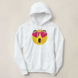 Pull À Capuche Emoji Coeur Yeux Valentines