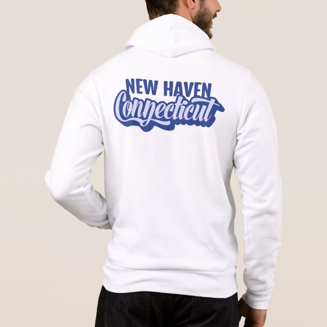 Pull À Capuche Emplacement personnalisé & Texte Connecticut (Dos)