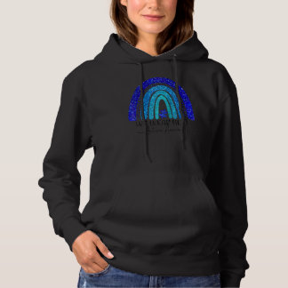 Pull À Capuche En Avril Nous Portons L'Autisme Bleu Rainbow Sensi