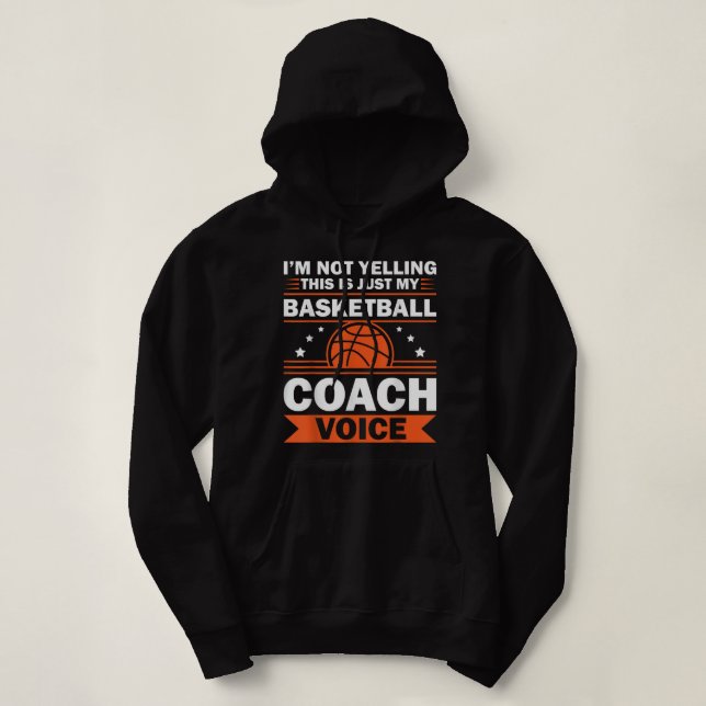 Pull À Capuche Entraîneur De Basket-Ball cool Pour Hommes Équipe  (Design devant)