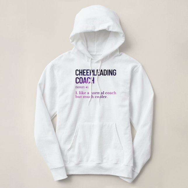 Pull À Capuche Entraîneur de pom-pom girls citation drôle (Design devant)