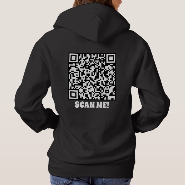Pull À Capuche Entrez l'URL de ce code QR (Dos)