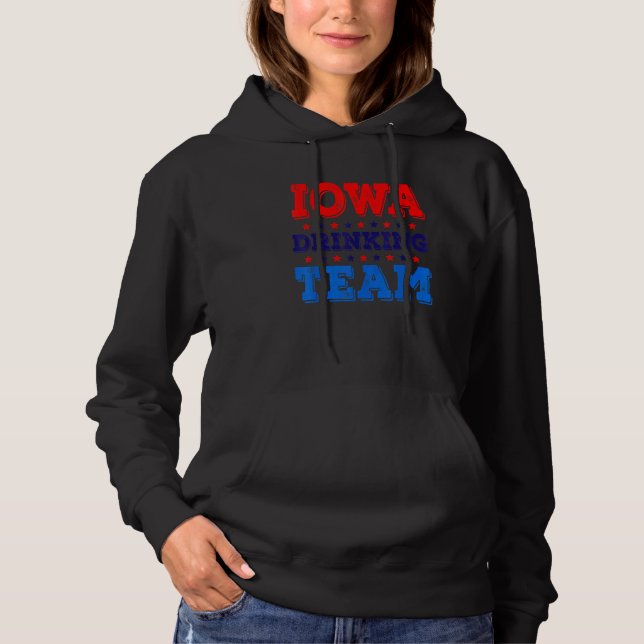Pull À Capuche Équipe de boisson de l'Iowa Fierté de l'État  Boir (Devant)