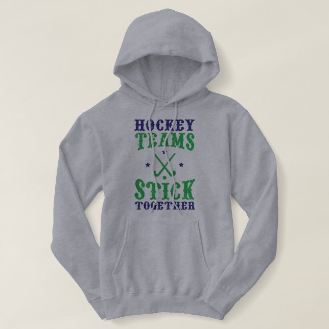 Pull À Capuche Équipe De Hockey Sur Terrain Stick Together Hoody (Design devant)