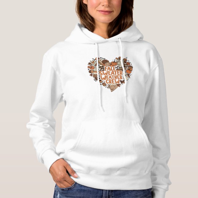 Pull À Capuche Équipe de la météo des pulls d'automne (Devant)