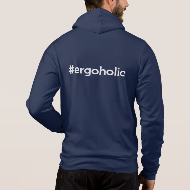 Pull À Capuche ergoholic avant personnalisé (Dos)