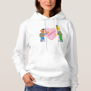 Pull À Capuche Ernie & Bert Big Valentine's Heart