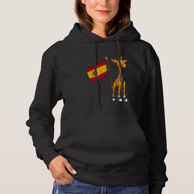 Pull À Capuche Espagne Fan Espagne Giraffe (Devant)