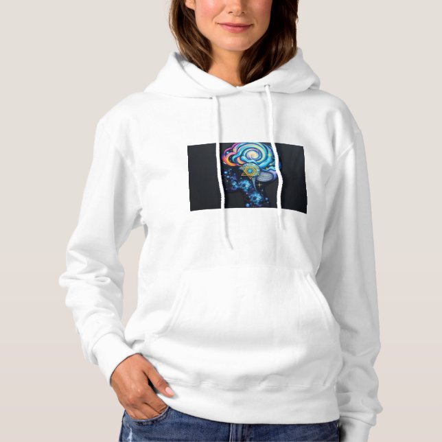 Pull À Capuche Esprit cosmique - Explorez l'Univers à l'intérieur (Devant)