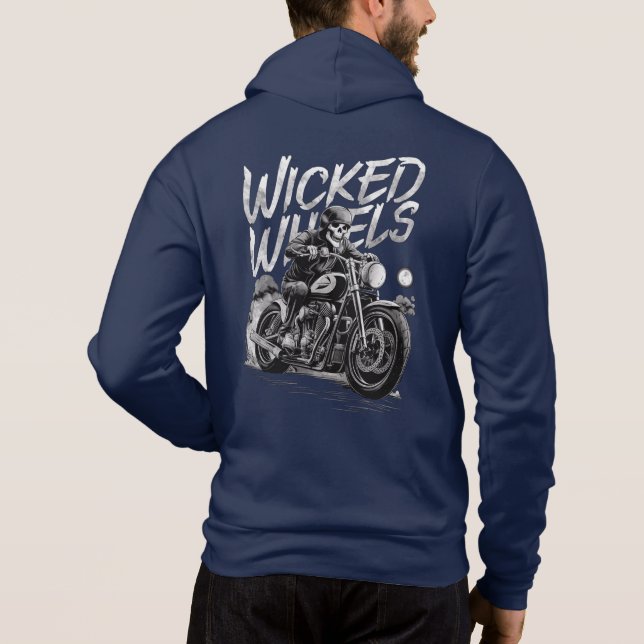 Pull À Capuche Esquisses sur roues (Dos)