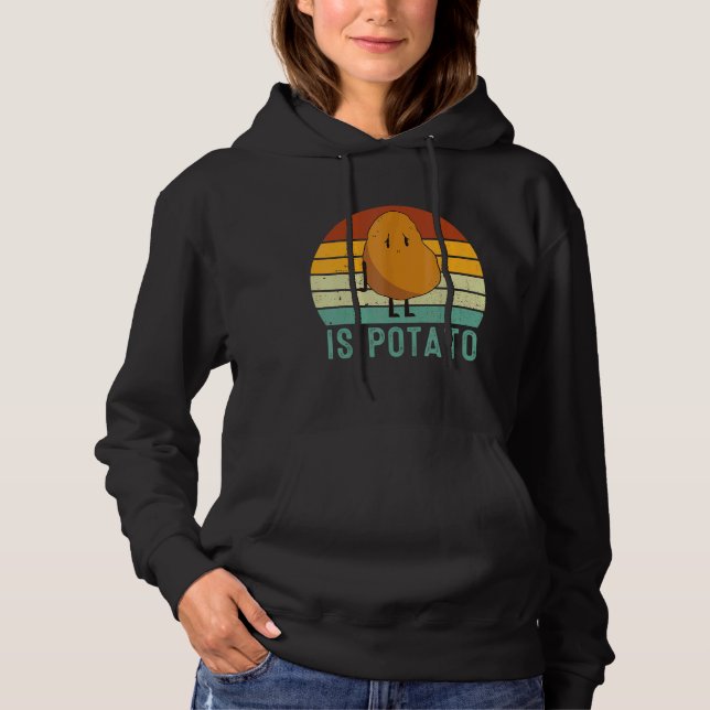 Pull À Capuche Est La Pomme De Terre À La Télévision Comme On Le  (Devant)