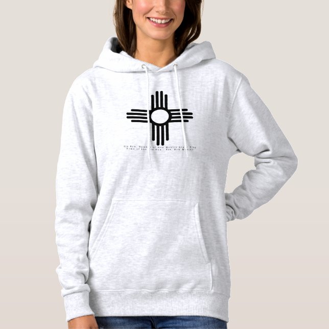 Pull À Capuche État du Nouveau-Mexique Zia Sun T-Shirt (Devant)