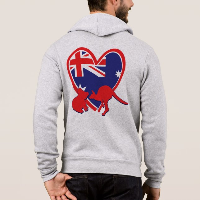 Pull À Capuche États-Unis---Australie-Amour (Dos)
