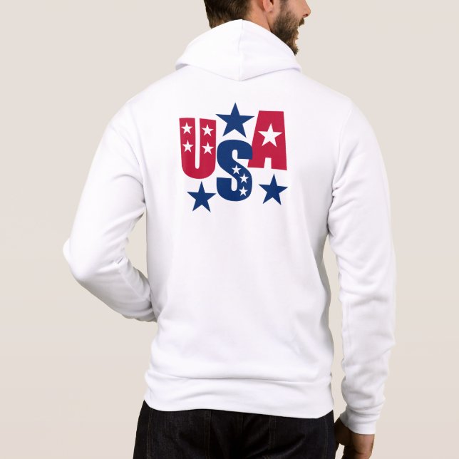 Pull À Capuche États-Unis couleurs du drapeau américain (Dos)