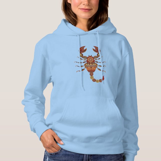 Pull À Capuche Ethnic Floral Scorpion (Devant)
