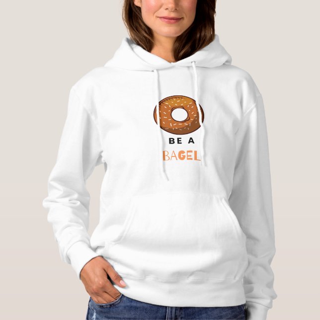 Pull À Capuche Être un Bagel amusant Nourriture Pun Bagel Amoureu (Devant)