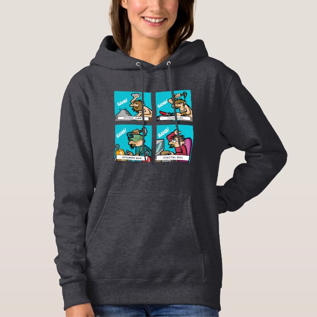 Pull À Capuche Évolution numérique 2 (Devant)