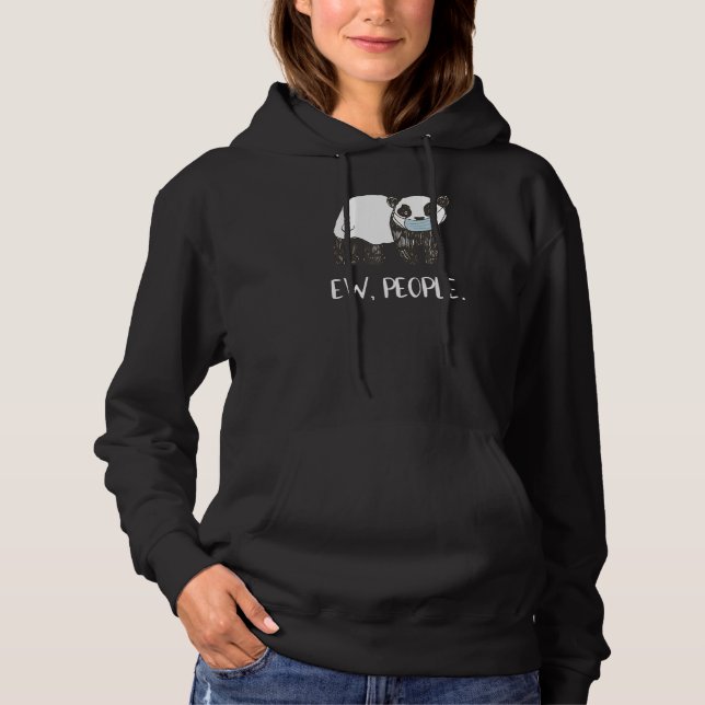 Pull À Capuche Ew Personnes Drôle Panda Visage Masque Distances s (Devant)