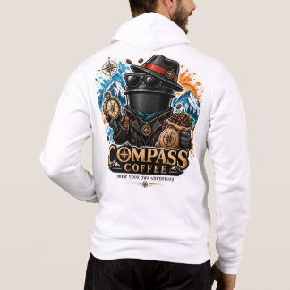 Pull À Capuche Explorateur de Café Vintage Graphique