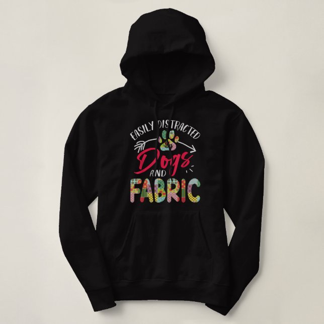 Pull À Capuche Facilement Distrait Par Les Chiens Et Les Tissus - (Design devant)