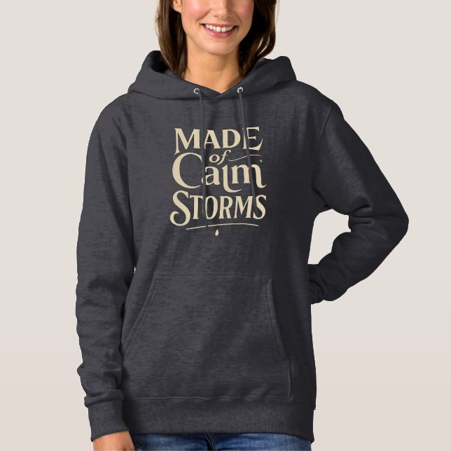 Pull À Capuche Fait de tempêtes calmes  (Devant)