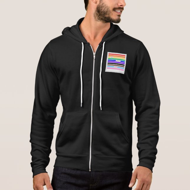 Pull À Capuche Faites-vous Fier Arc-en-ciel Caviardage Fierté 202 (Devant)