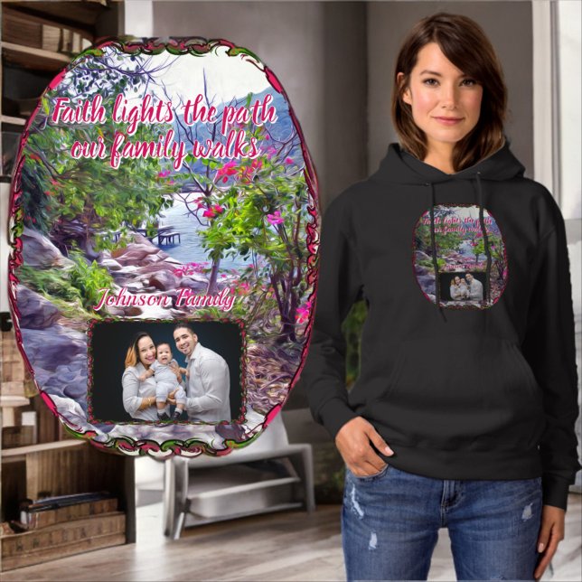 Pull À Capuche Faith lights the path 821 (Créateur téléchargé)