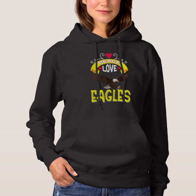 Pull À Capuche Falconry Paix Aigles Avec Faucon Ou Faucon (Devant)