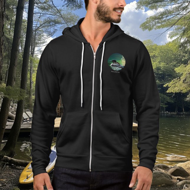 Pull À Capuche Famille de plongeons du lac Butterfield (Créateur téléchargé)