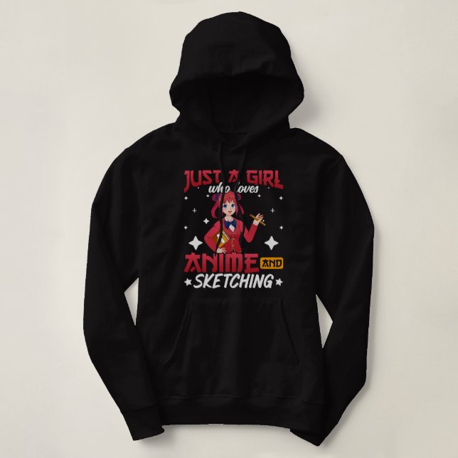 Pull À Capuche Fantastique Chemises Anime Juste Une Fille Qui Aim (Design devant)