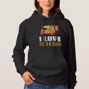 Pull À Capuche Fast Food Burger Sloth Funny Pizza Eat Idée cadeau