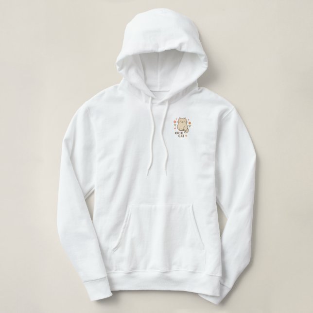 Pull À Capuche Feline in Bloom (Design devant)