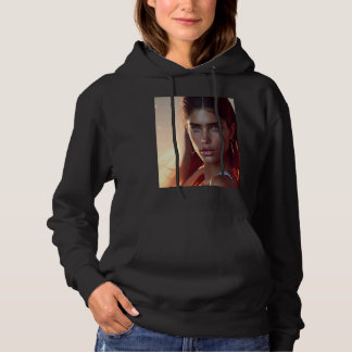 Pull À Capuche Femme Éclat Rayonnant Regard Lumineux Couleurs Jau
