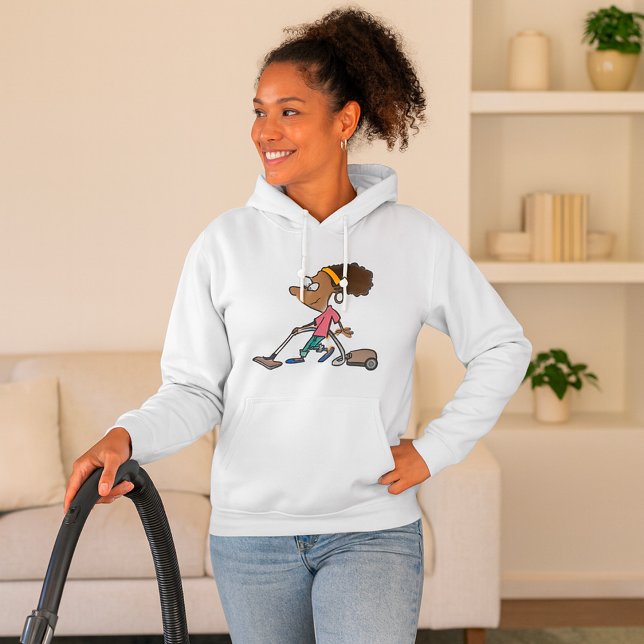 Pull À Capuche Femme en train d'aspirer (Créateur téléchargé)