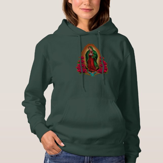 Pull À Capuche Femme Mère Madre Virgen de Guadalupe Vierge (Devant)