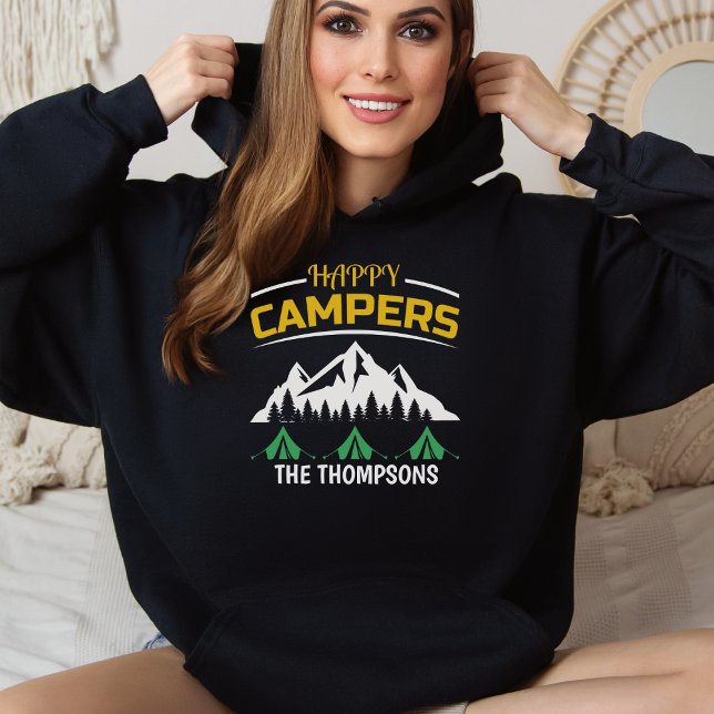 Pull À Capuche Femme Personnalisée Happy Camper Randonnée (Créateur téléchargé)