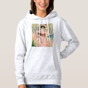 Pull À Capuche Femme victorienne florale rose Régence