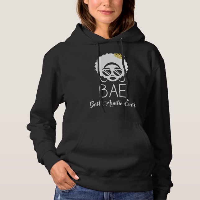 Pull À Capuche Femmes Africaines Américaines Mignonnes Bae Meille (Devant)