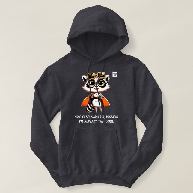 Pull À Capuche Femmes Nouvel An, même moi sombre (Design devant)