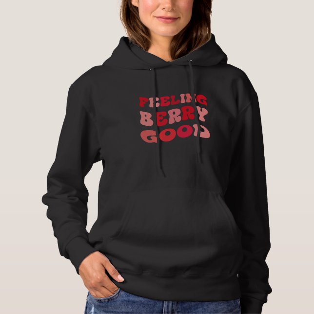 Pull À Capuche Fête des fraises Sentiment Berry Good Retro Groov (Devant)