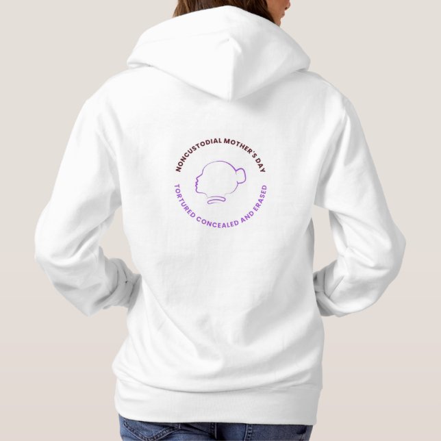 Pull À Capuche Fête des mères non gardiennes - T-Shirt blanc (Dos)