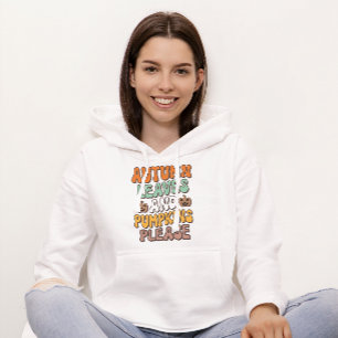 Pull À Capuche Feuilles d'automne et Citrouille S'il vous plaît,