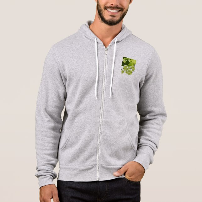 Pull À Capuche Feuilles de vigne verte (Devant)
