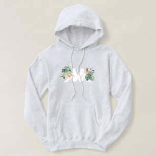 Pull À Capuche Feuilles tropicales & Oiseaux Design de nature min