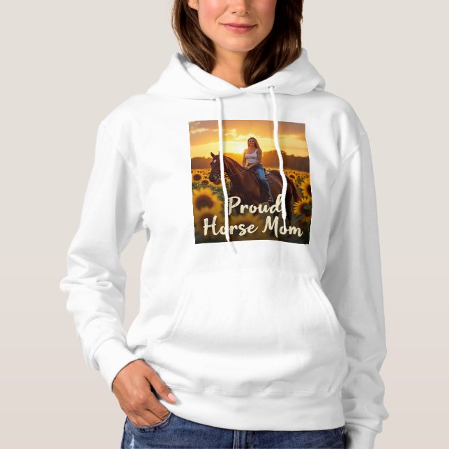 Pull À Capuche Fière Mère de Cheval Art (Devant)
