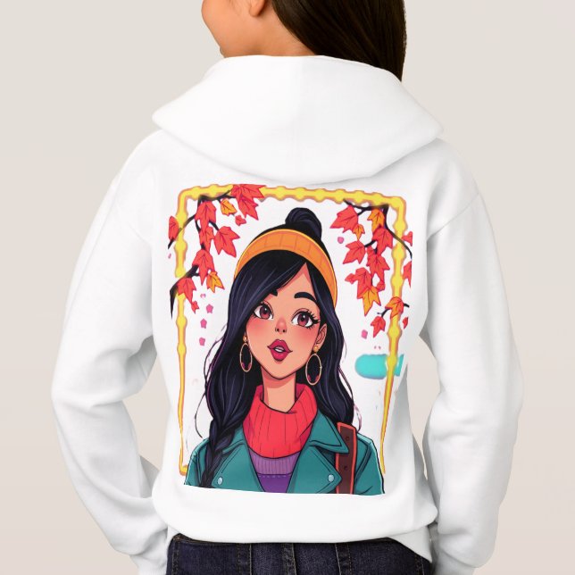 Pull à capuche Fille d'Automne pour Filles – Sweat (Dos)