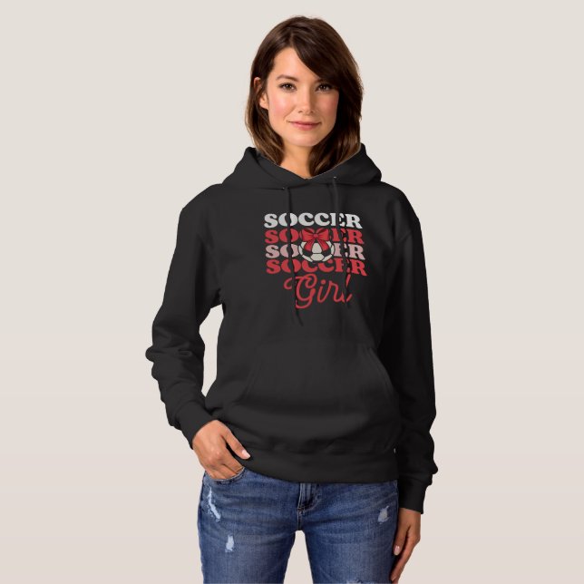 Pull À Capuche Fille de football  (Devant entier)